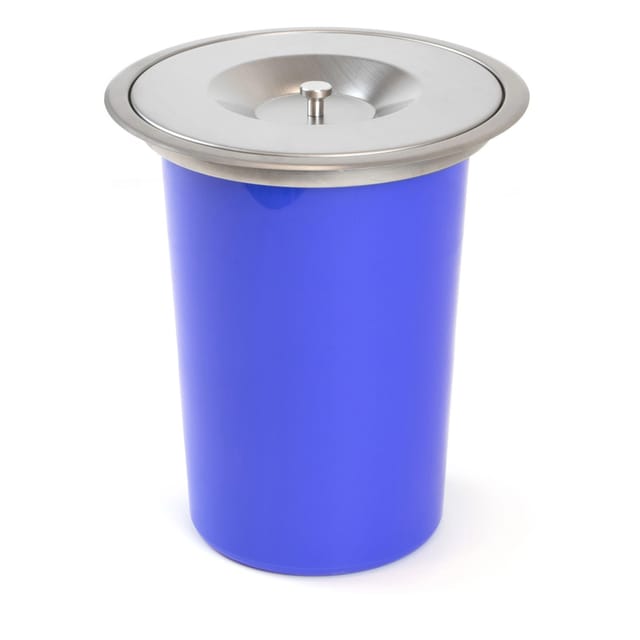 EinbauabfallRecyclingbehälterRycycle für die KüchenarbeitsPlattenstärke, 1 Recyclingbehälter7 Liter, Edelstahl und Kunststoff - Emuca