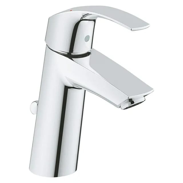 Eurosmart Einhand-Waschtischbatterie 23322001 mittelhoch, mit Zugstangen-Ablaufgarnitur chrom - Grohe