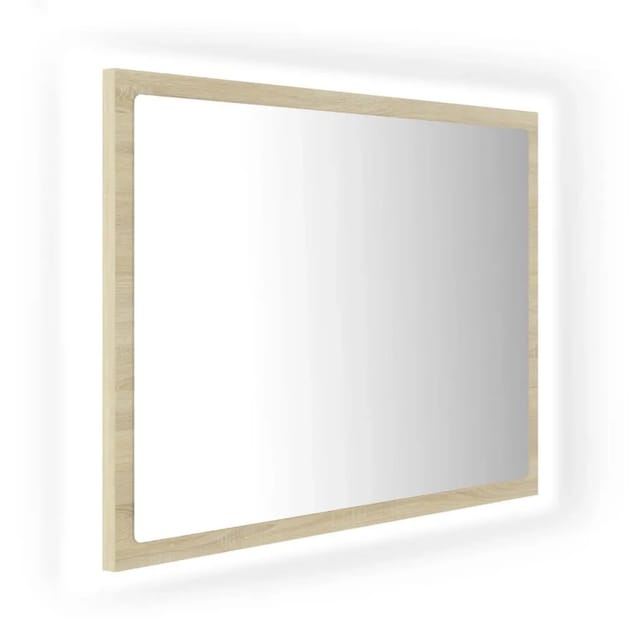 LED-Badspiegel Sonoma-Eiche 60x8,5x37 cm Acryl Vidaxl