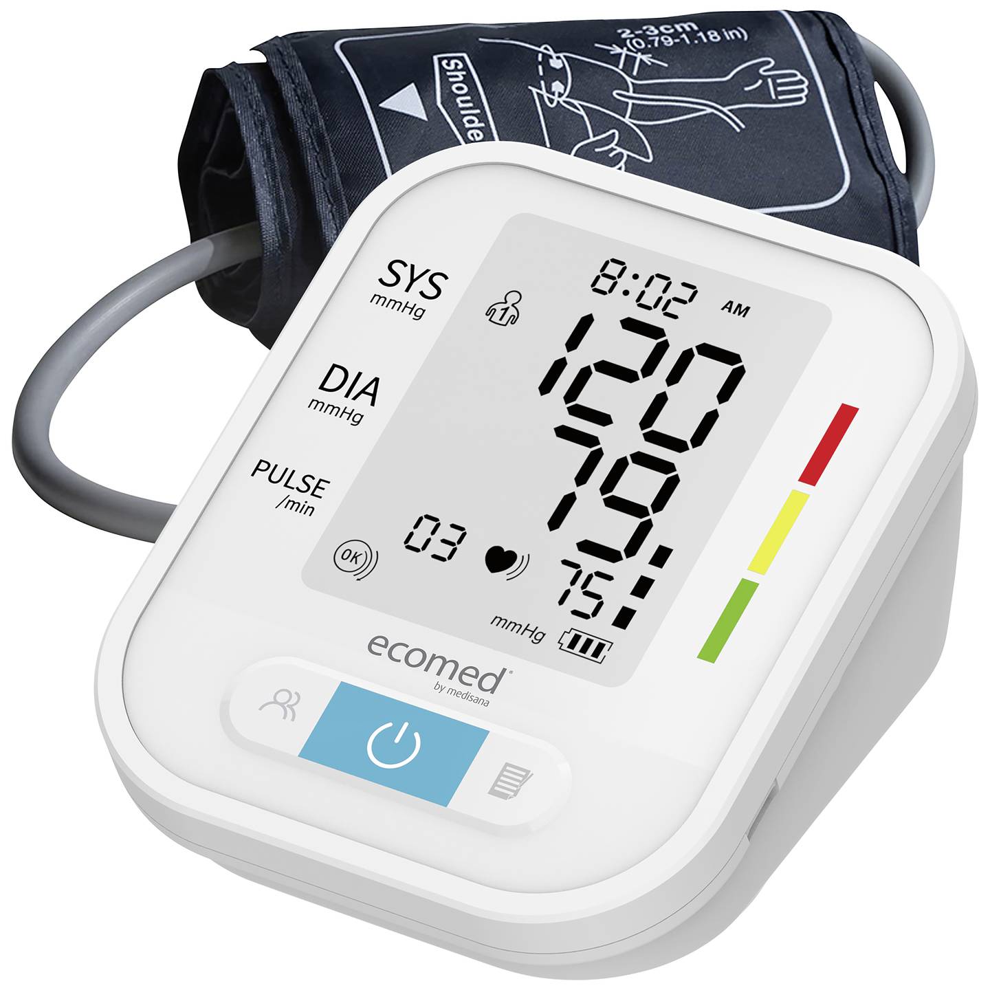 [neuwertig] B-ware Ecomed Blutdruckmessgerät Oberarm Bu-95e Gesundheitsmonitor Handtuchheizkörper