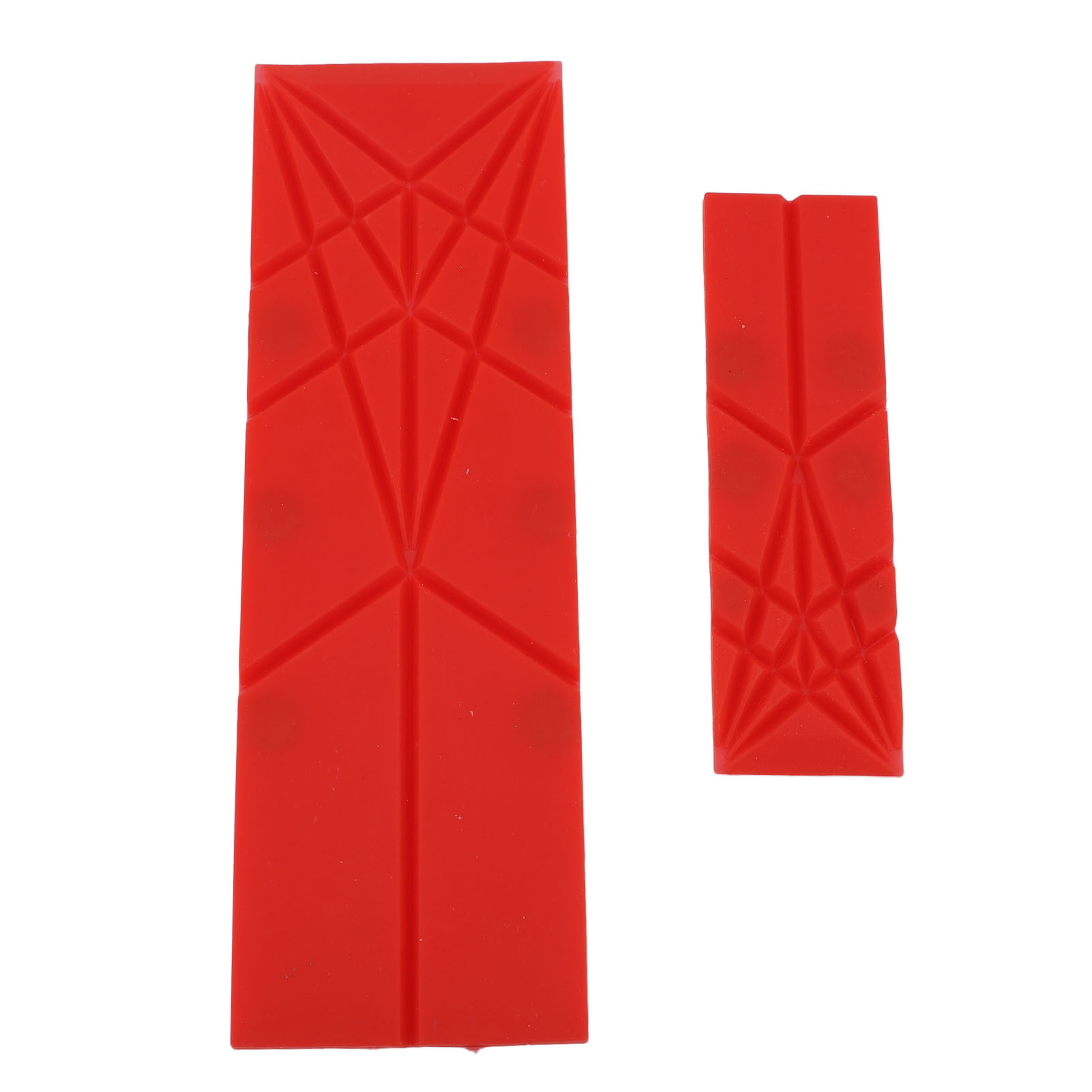 Polygons 3-in-1 Flache Messlöffel, 2 Einheiten Mit 6 Verschiedenen Größen, Faltbare Multifunktionale Küchenutensilien, Rot.