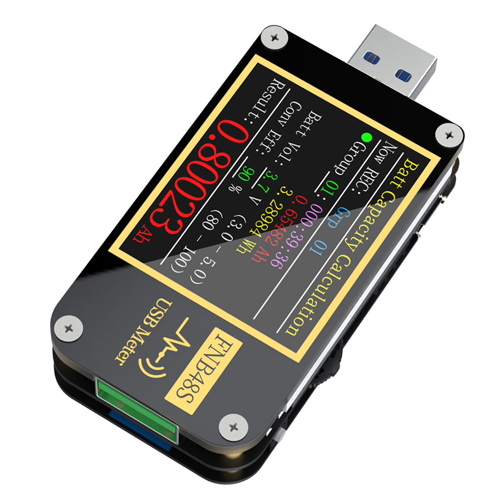 9-poliges Usb-spannungsmessgerät, Faltbar, Schwerkraftsensor, Multifunktionales Amperemeter, Fnb48-tester Mit Bluetooth.
