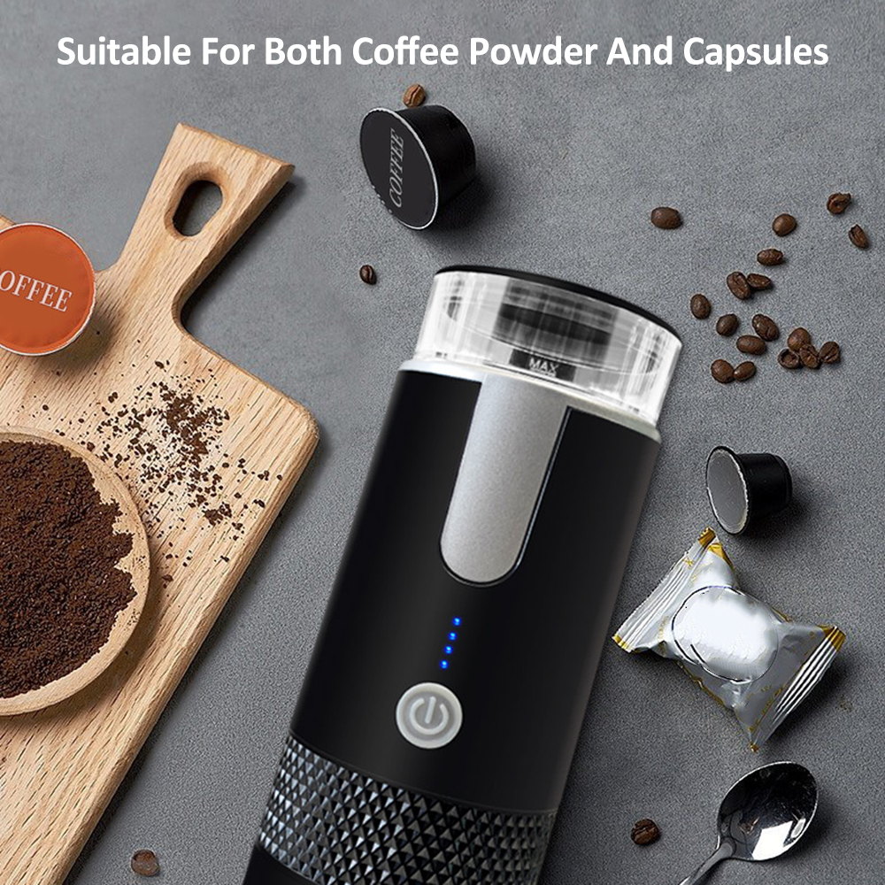 Tragbare Kaffeemaschine, Kabellose Elektrische Espressomaschine (170 Ml), Wiederaufladbare Mini-kapsel Für Auto, Zuhause, Büro Und Reisen.