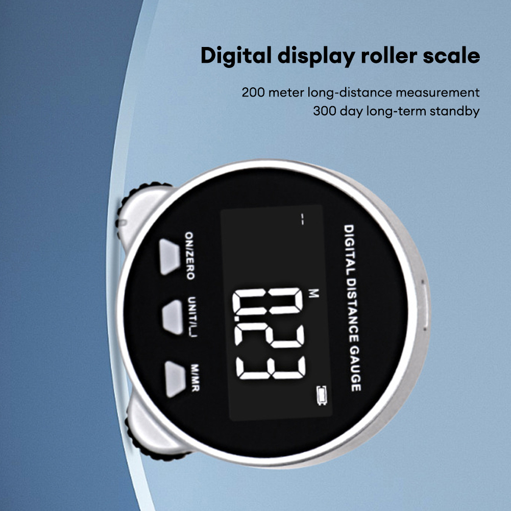 Rto05106 Lcd-bildschirm-entfernungsmesser Digitaler Rollenlineal 199,999 M Halbleiter Mikroprozessor Elektronischer Distanzmesser Rollmessung Lange Standby-zeit Wiederaufladbar.