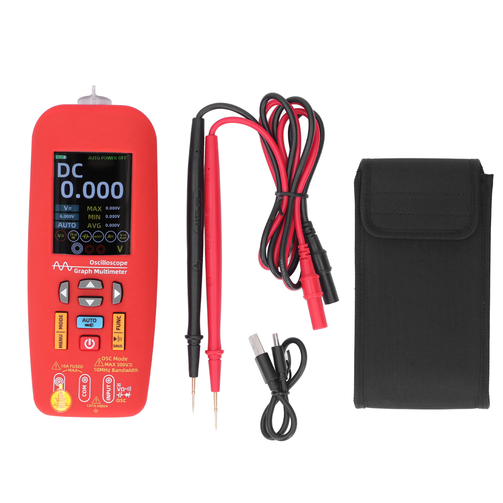 6000 Count Farbbildschirm Grafikoszilloskop Multimeter Digitaltester Tragbares Strom- Und Spannungsmessgerät.