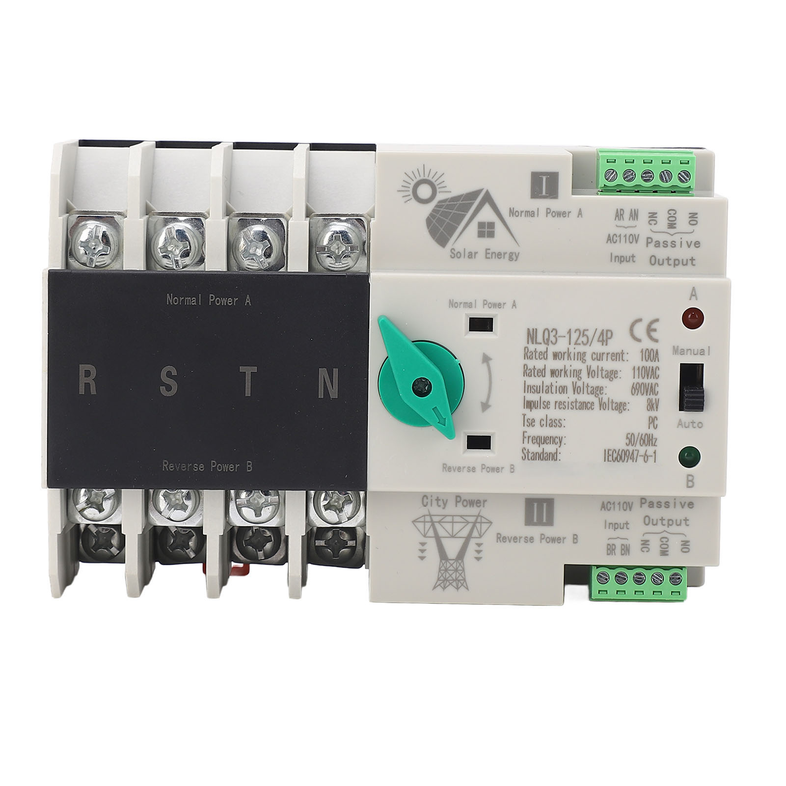 Schnelle Umschaltung Des Automatischen Dual-power-umschalters 110vac 63a 4p.