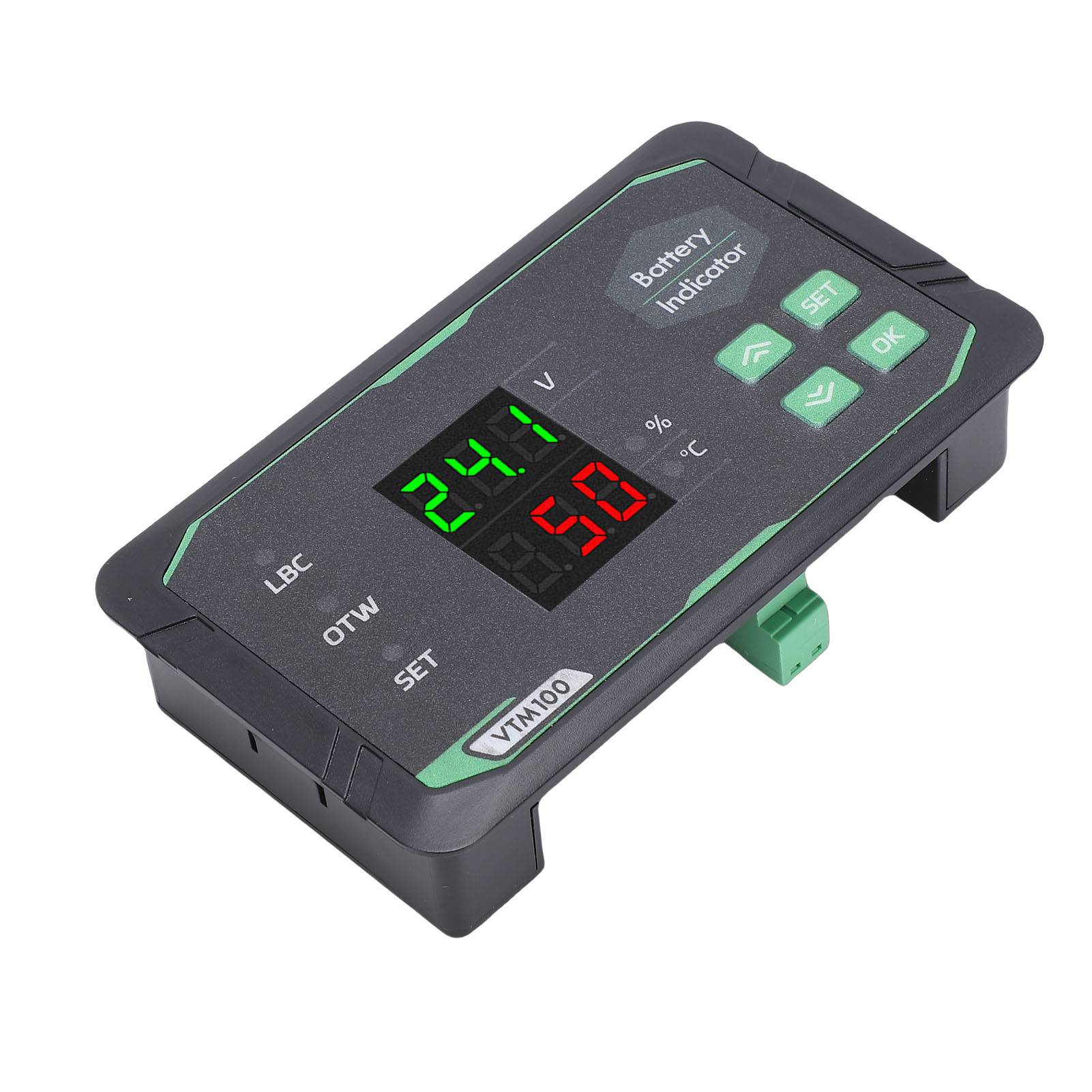 Batteriekapazitäts-voltmeter, 3-stelliges Led-anzeige-voltmeter Mit Warnung Bei Niedrigem Ladestand Für Ternäre Vrla-lfp-lithiumbatterien.
