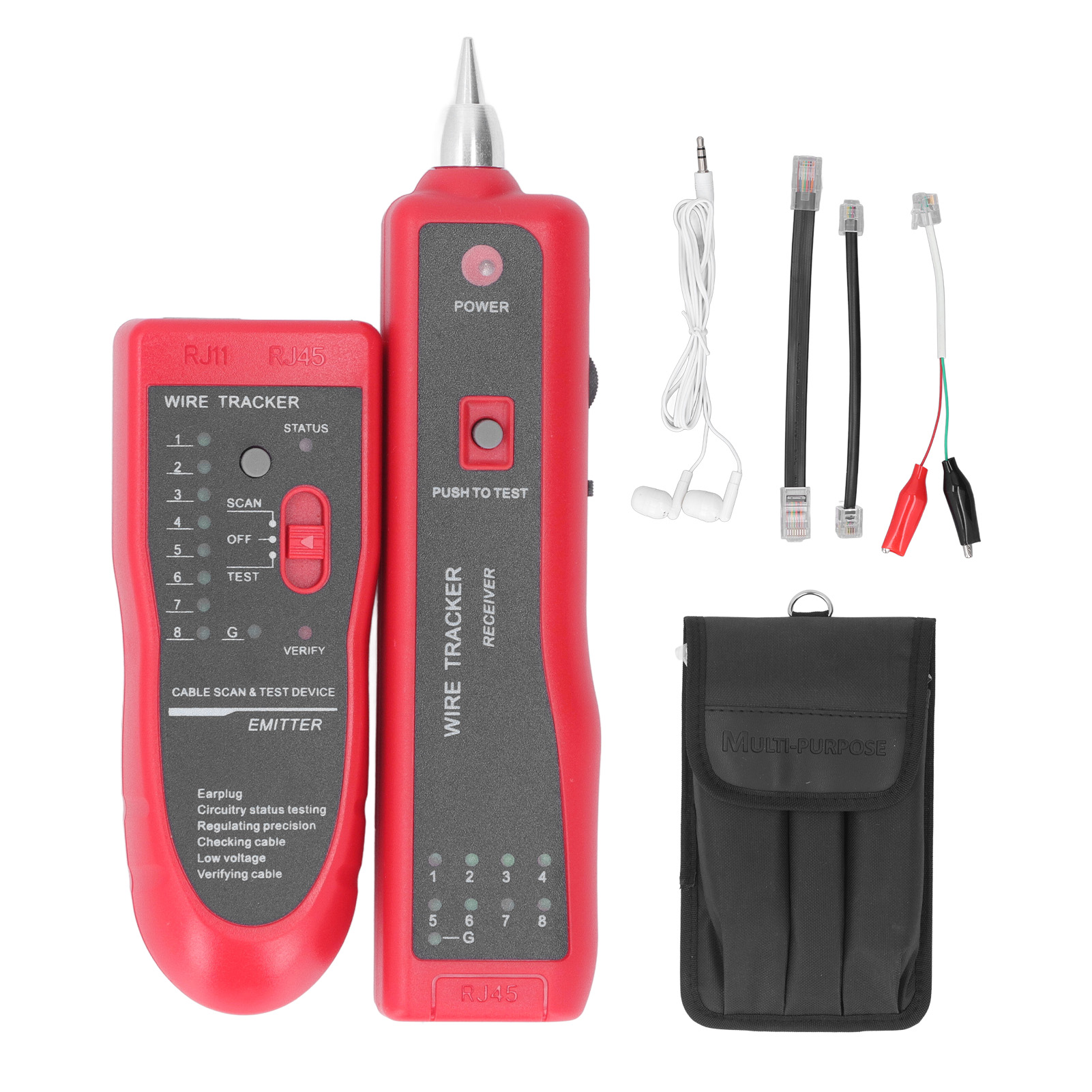 Netzwerkkabeltester, Ethernet-drahtdetektor, Rj11 Rj45 Tracer, Transceiver Für Cat5 5e Cat6 Lan.