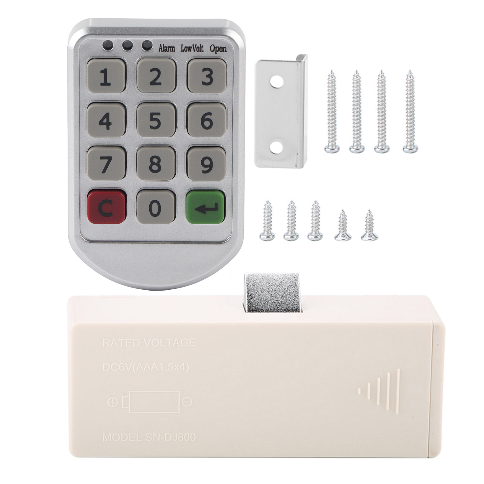 Elektronisches Zahlenschloss, Abs-kunststoffplatte, Passwort, Tastatur, Nummer Sieben, Alkalibatterie Für Die Schranktür.