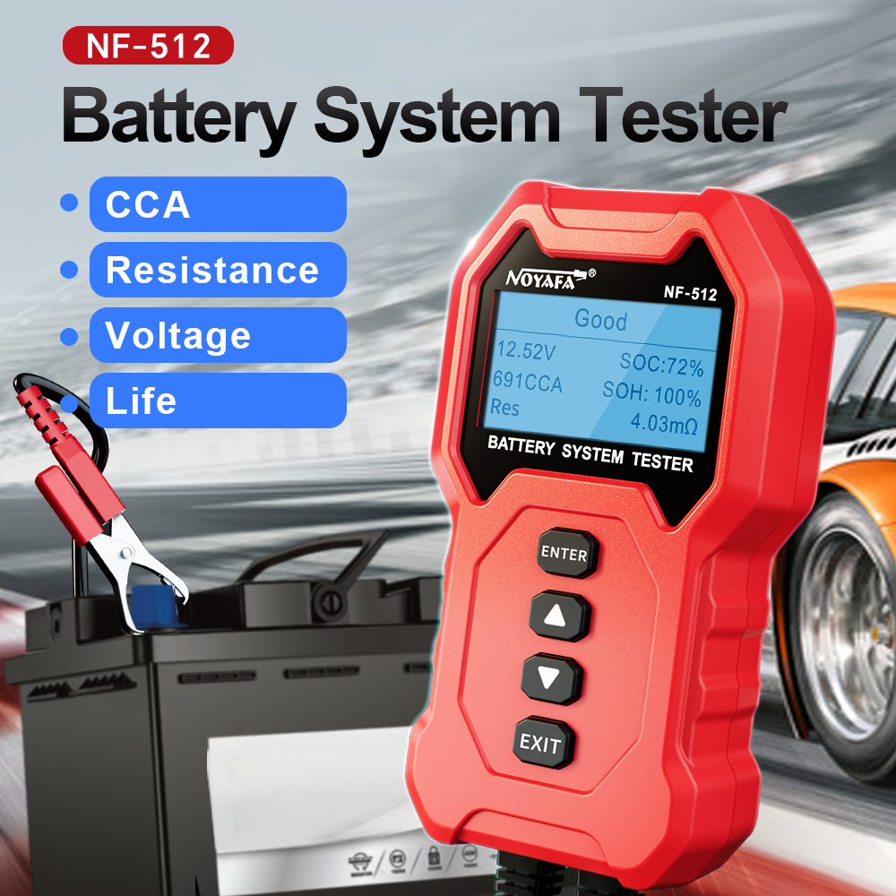 Noyafa Nf-512 Autobatterietester Und -analysator 12v 24v Kfz-schnellladebuchse Starthilfe Test- Und Diagnosegeräte.