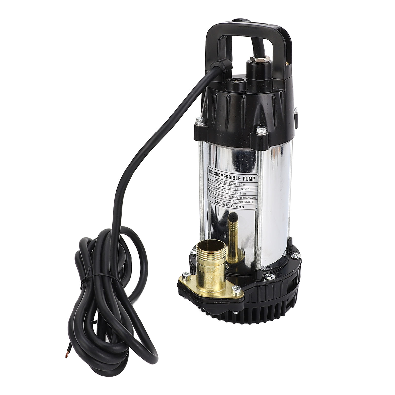 Dc 12v 180w Tauchpumpe 3 M³/h 8m, Bürstenloser Kupfermotor Für Ranch Und Landwirtschaft.