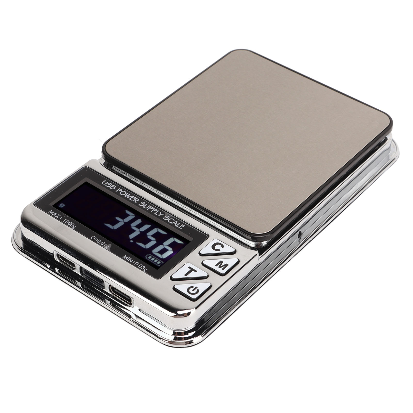 Elektronische Flachwaage Mit Usb-anschluss Für Schmuck, Lebensmittel Und Kaffee, 200 Mah.