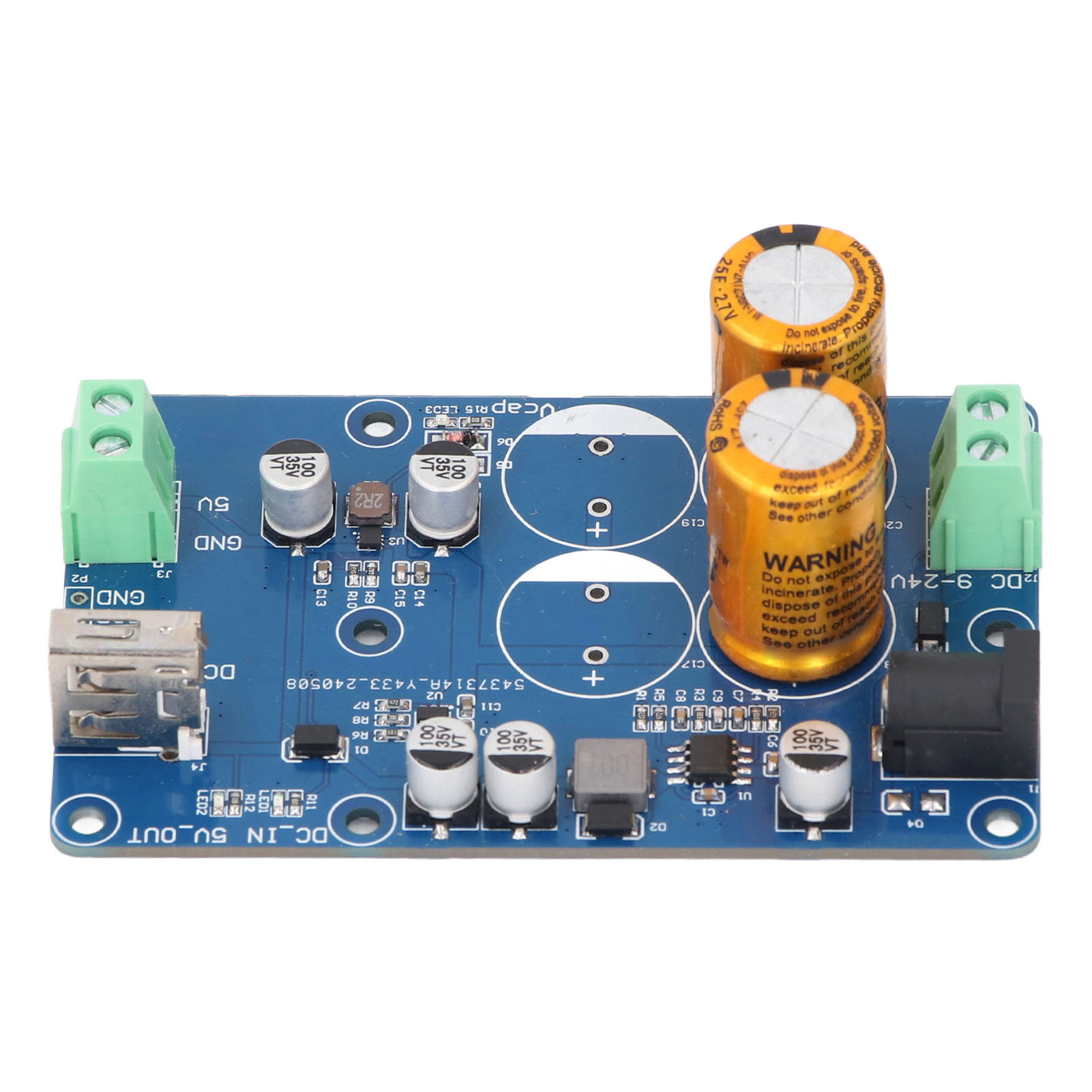 Superkondensator-usv Für Unterbrechungsfreie Stromversorgung Rpi, Eingang Dc9-24v, Ausgang Dc5v3a, 10-60s, Ausdauer, 2s Datenspeicherung.