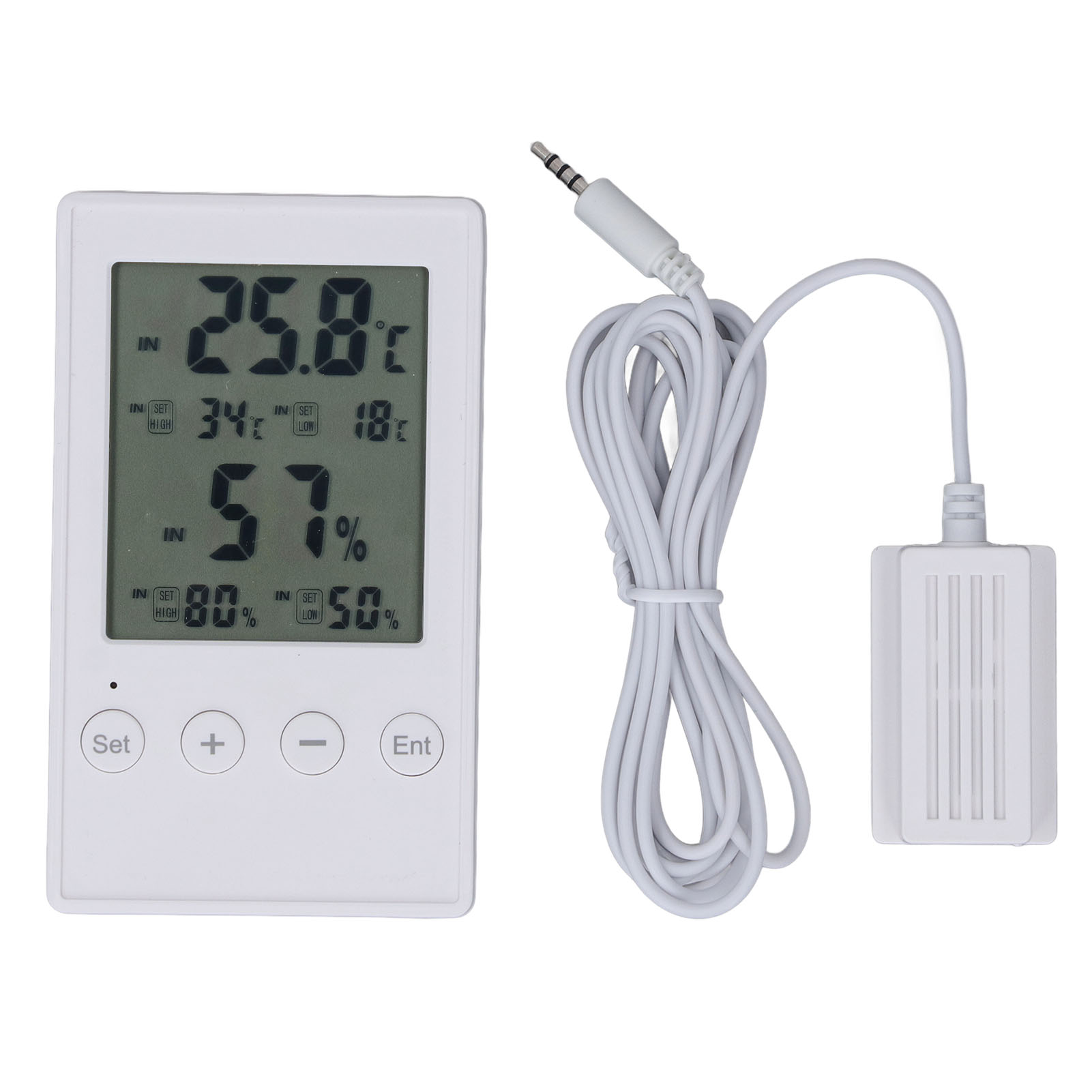Feuchtigkeits- Und Temperaturmonitor, Multifunktionales Digitales Hygrometer, Thermometer Mit Sonde Für Den Heimgebrauch.