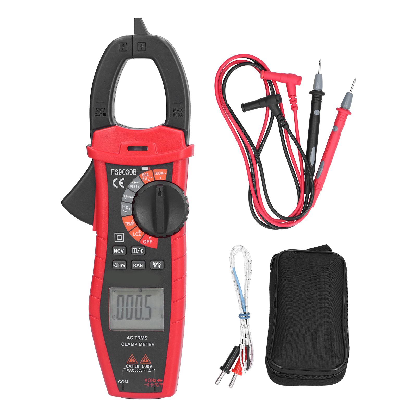 Fs9030b Zangenmultimeter Ac-digitalmultimeter Spannungs- Und Stromprüfer Intelligentes Amperemeter.