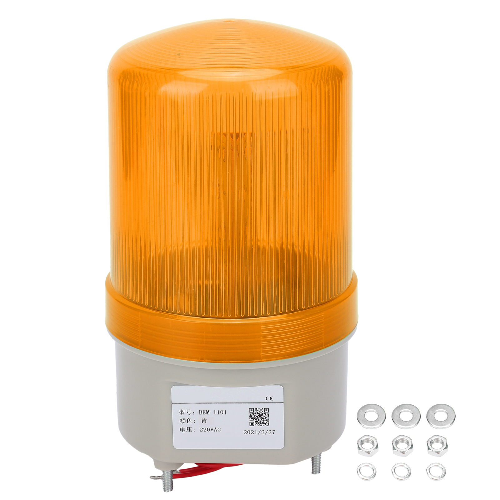 Berm Led-blinkwarnleuchte, Alarmgerät, Notlampe, 220vac, Bem-1101, Gelb.