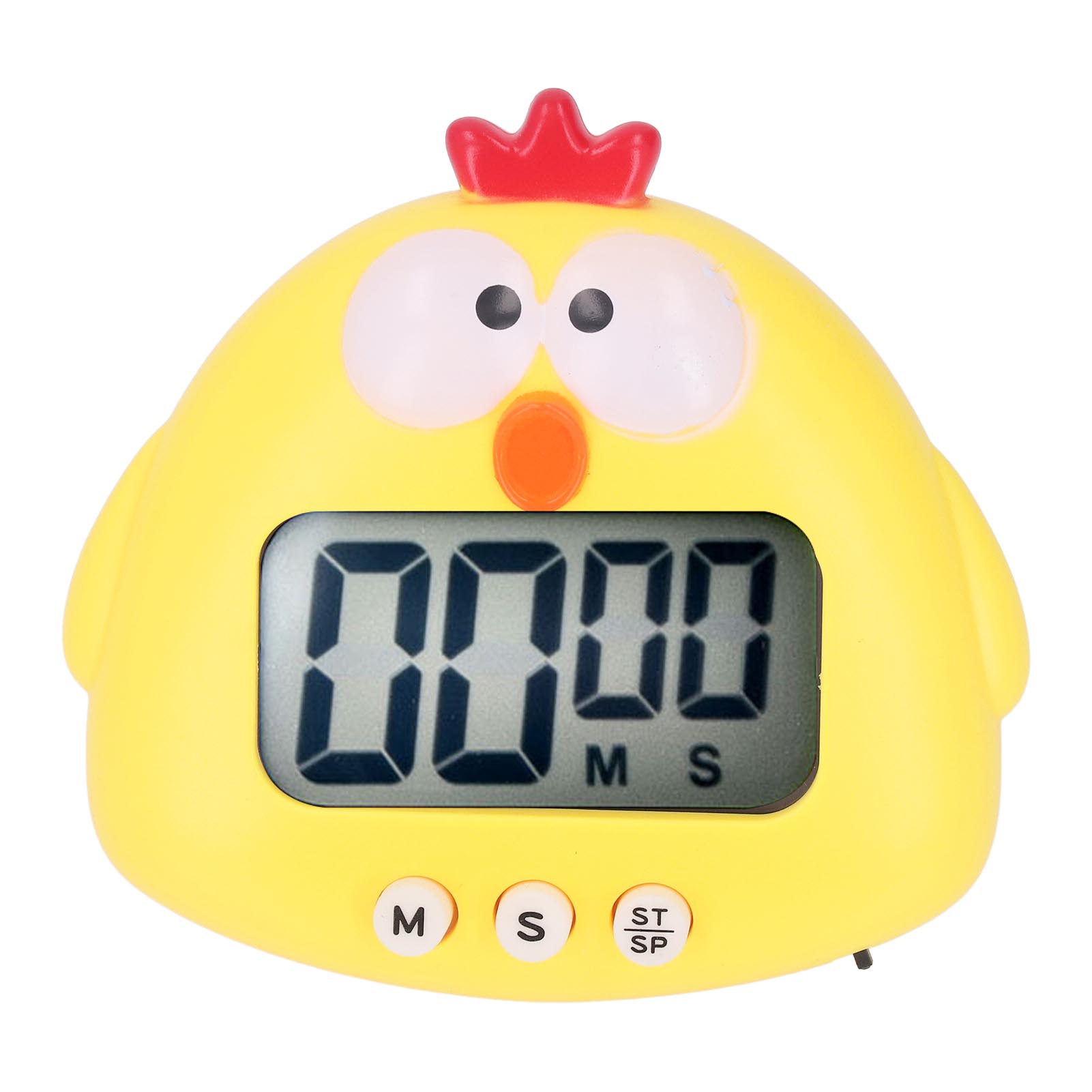 Digitaler Küchentimer Mit Auf- Und Abwärtszählfunktion, Animierten Tiergeräuschen, Lichtsignal, Einfacher Bedienung Und Pädagogischer Kochunterstützung (gelbes Küken).