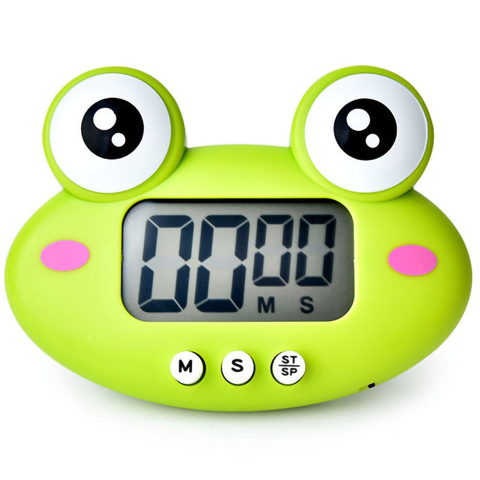 Digitaler, Magnetischer Timer In Tierform Für Schüler, 100 Minuten, Countdown-timer, Batterien Enthalten, Ideal Für Die Küche. Waldgrüner Frosch.