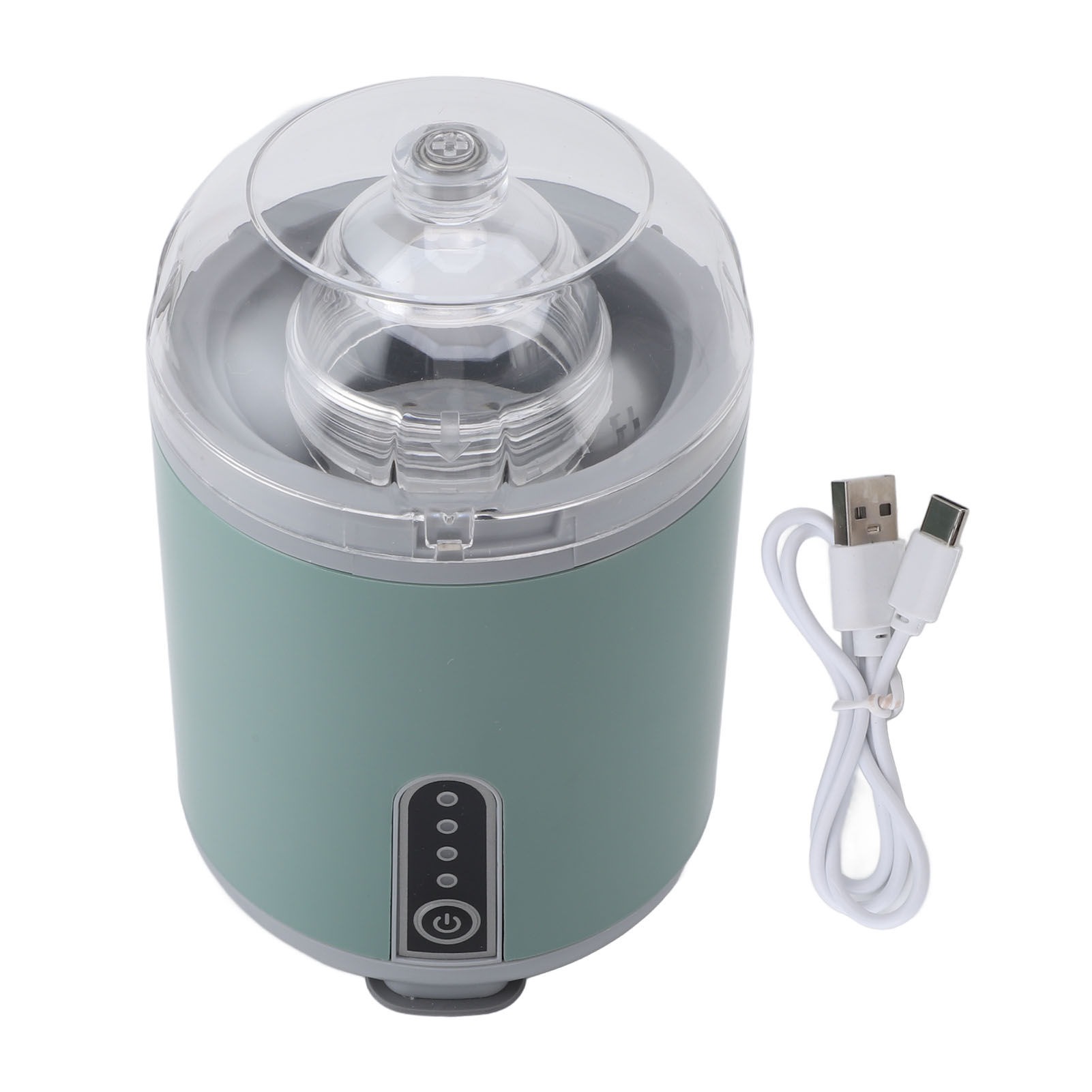 Wiederaufladbarer Automatischer Eierquirl Mit 1200 Mah Kapazität, Transparentem Polycarbonatdeckel Und Rutschfestem Boden Für Das Frühstück (grün).