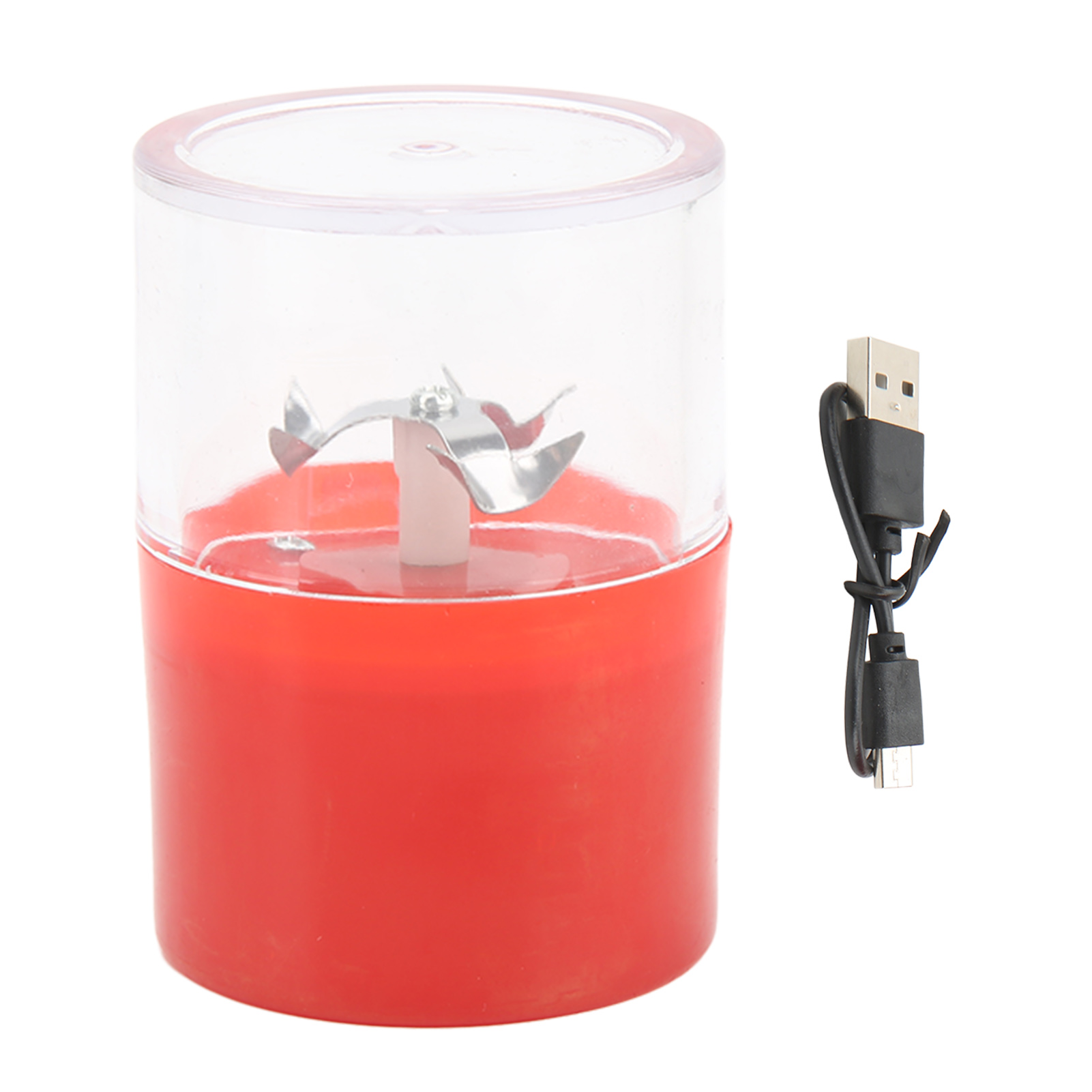 Elektrische Gewürzmühle Mit Edelstahlklinge, Tragbar, Usb-aufladbar, Für Cracker, Kräuter, Zigaretten Und Mehr (rot)