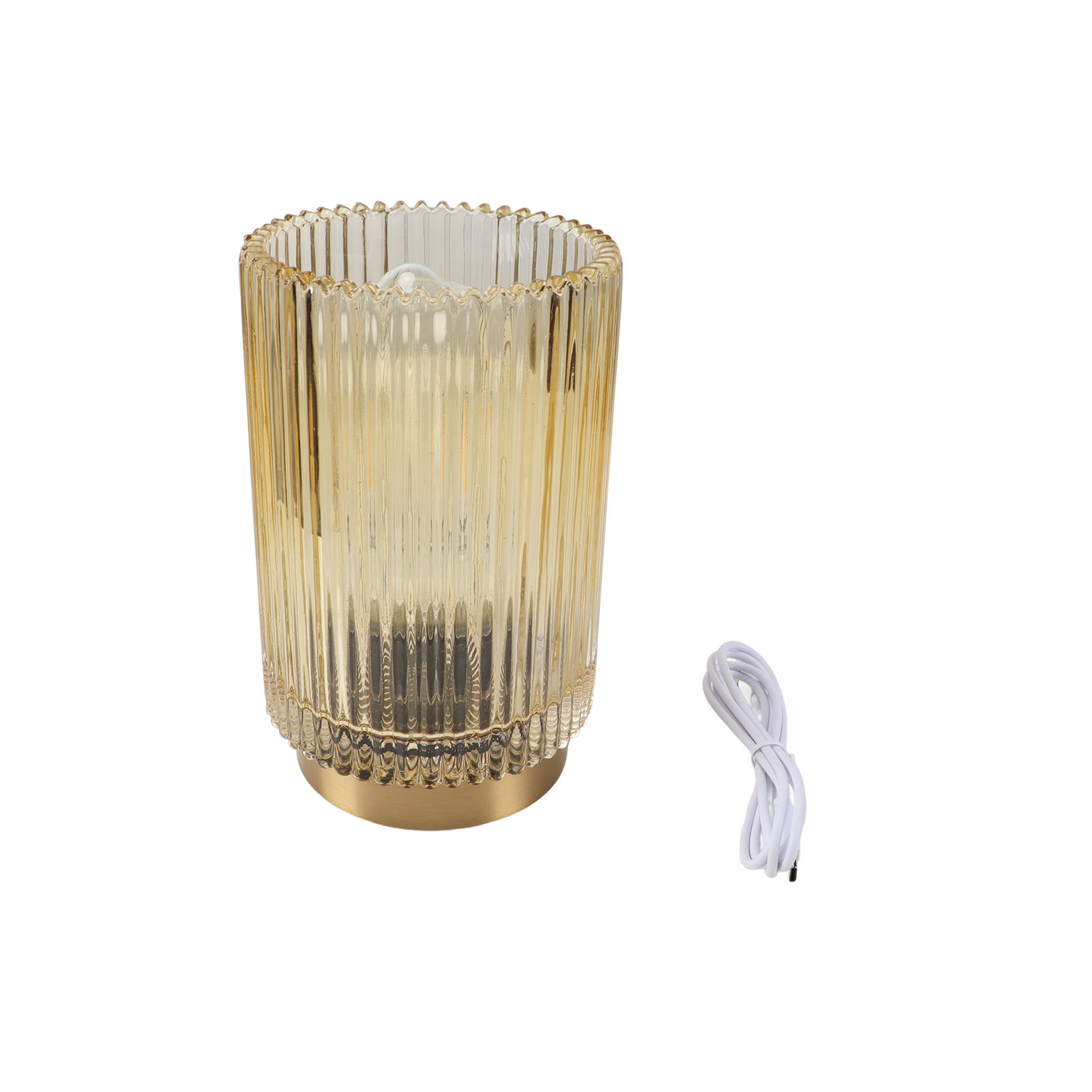 Romantische Nachtlampe, Wiederaufladbare Tischlampe Mit Glasschirm, Für Wohnzimmer, Nachttisch, Beistelltisch.
