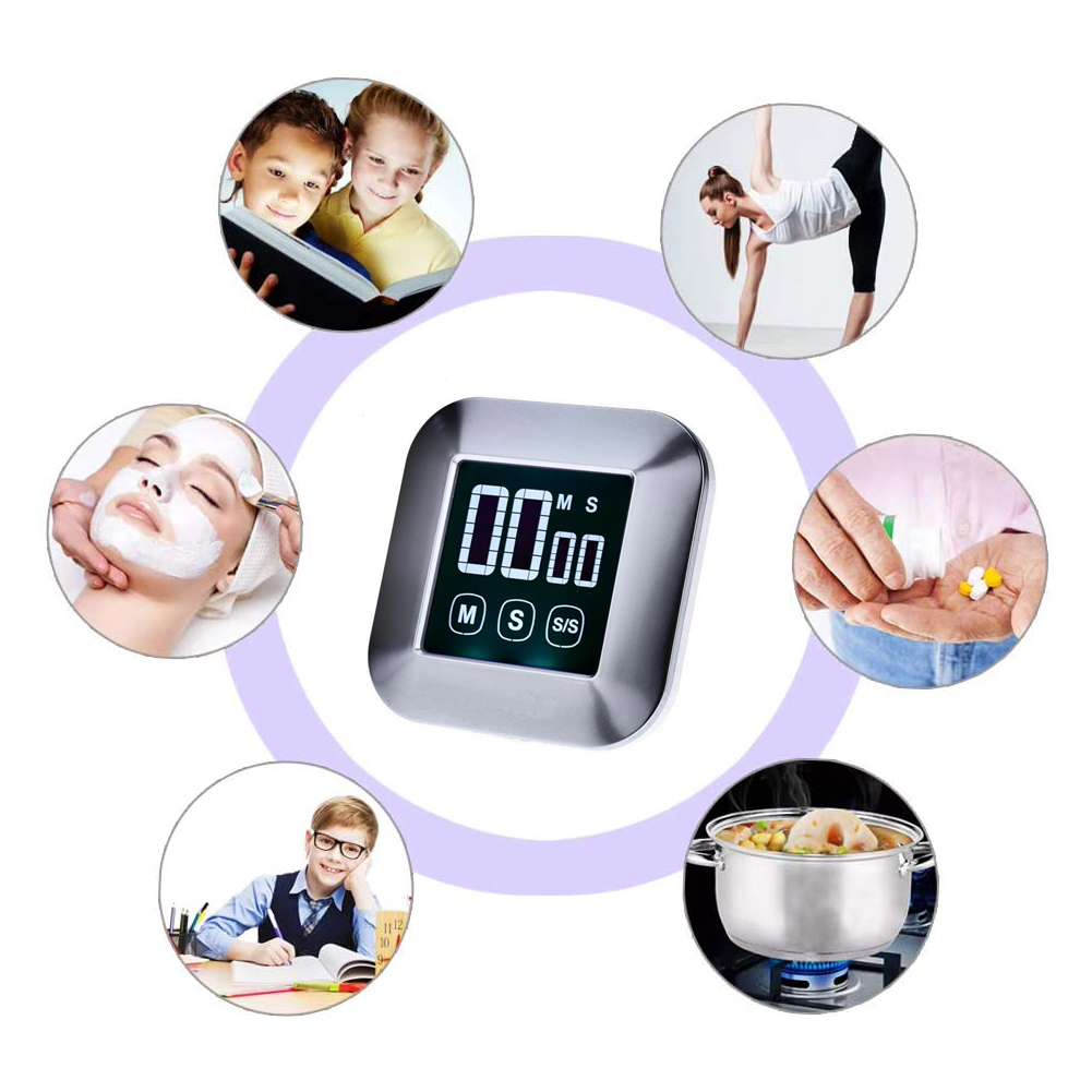 Digitaler Küchentimer Mit Lcd-touchscreen, Praktischer Wecker Mit Countdown- Und Zählfunktion.