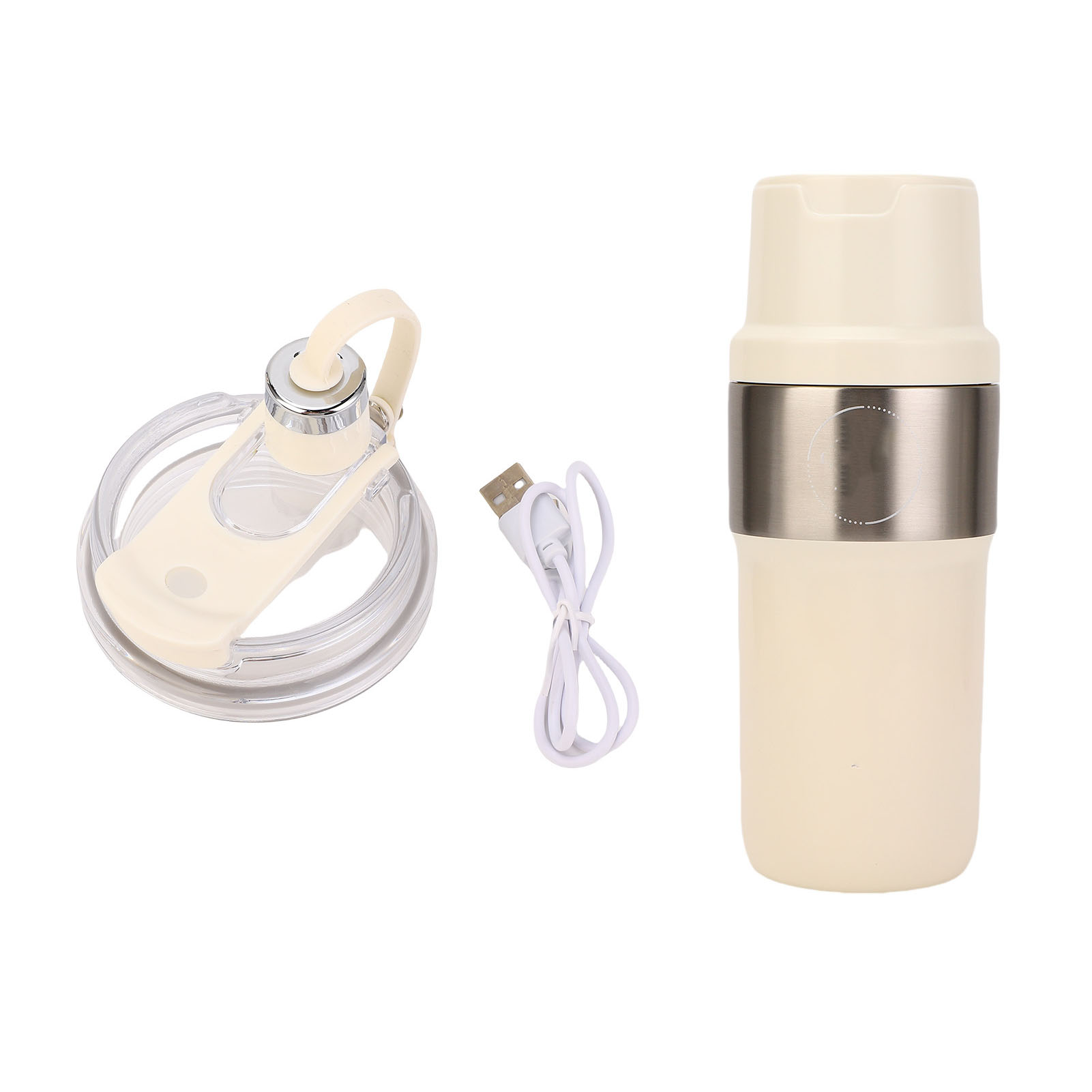 Tragbarer Standmixer 350 Ml, 80 W, 18.000 U/min, Edelstahl, Usb-wiederaufladbar, Elektrischer Zitrusentsafterbecher Für Reisen Und Outdoor-aktivitäten.