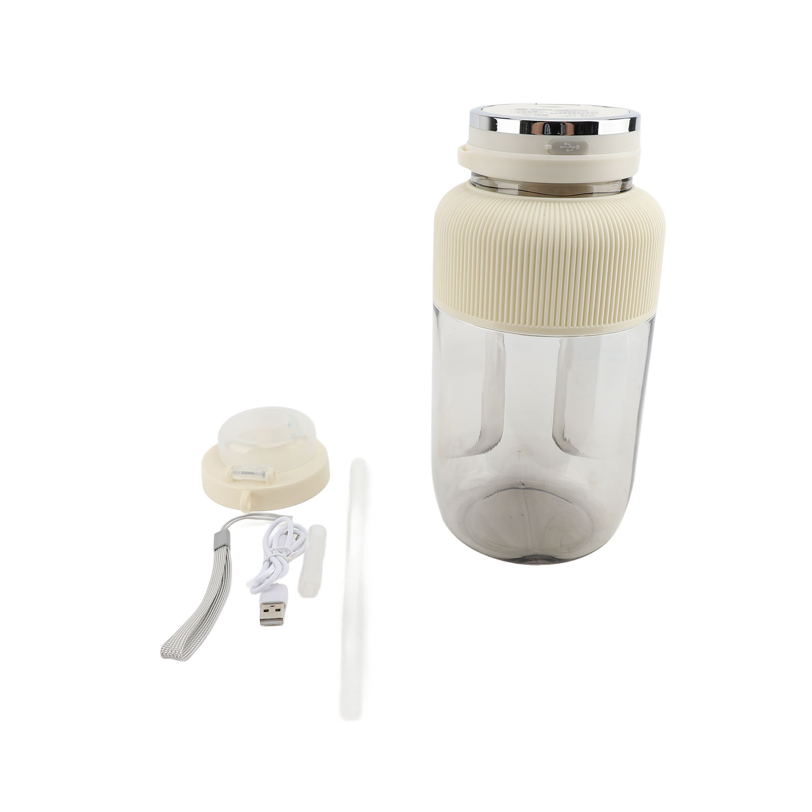 Multifunktionaler Tragbarer Zitrusentsafterbecher, 1,2 L Und 18.000 U/min, Für Milchshakes Und Smoothies, Mit 6-klingen-schneidwerk, Usb-wiederaufladbar, Weiß.
