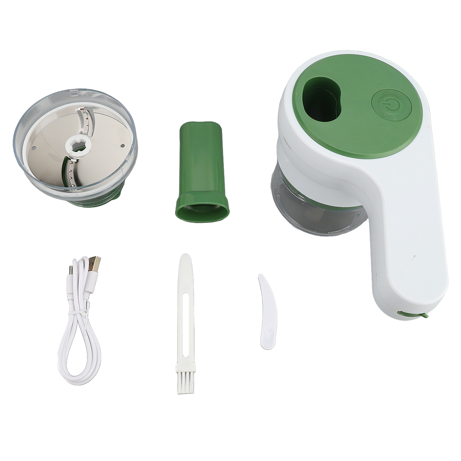 4-in-1 Kabelloser, Wiederaufladbarer Elektrischer Zerkleinerer, Tragbarer Küchenprozessor Für Zwiebeln, Ingwer, Chilischoten, Obst Und Fleisch.