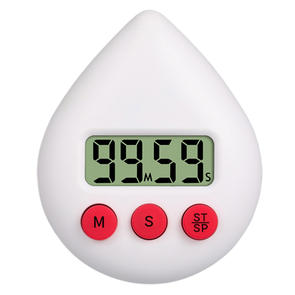 Tragbarer Badezimmertimer In Form Eines Weißen Wassertropfens, Einfach Zu Bedienen, Digital, Für Dusche Und Küche.