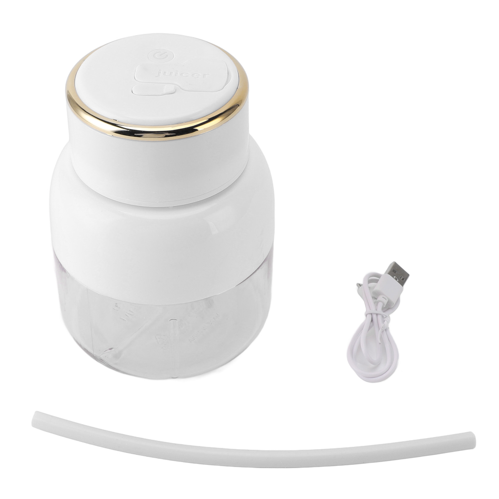 Tragbarer Mixer, 800 Ml Fassungsvermögen, Elektrischer Entsafter, Usb-aufladbare Zitruspresse, Für Zuhause, Sport, Büro, Camping, Weiß