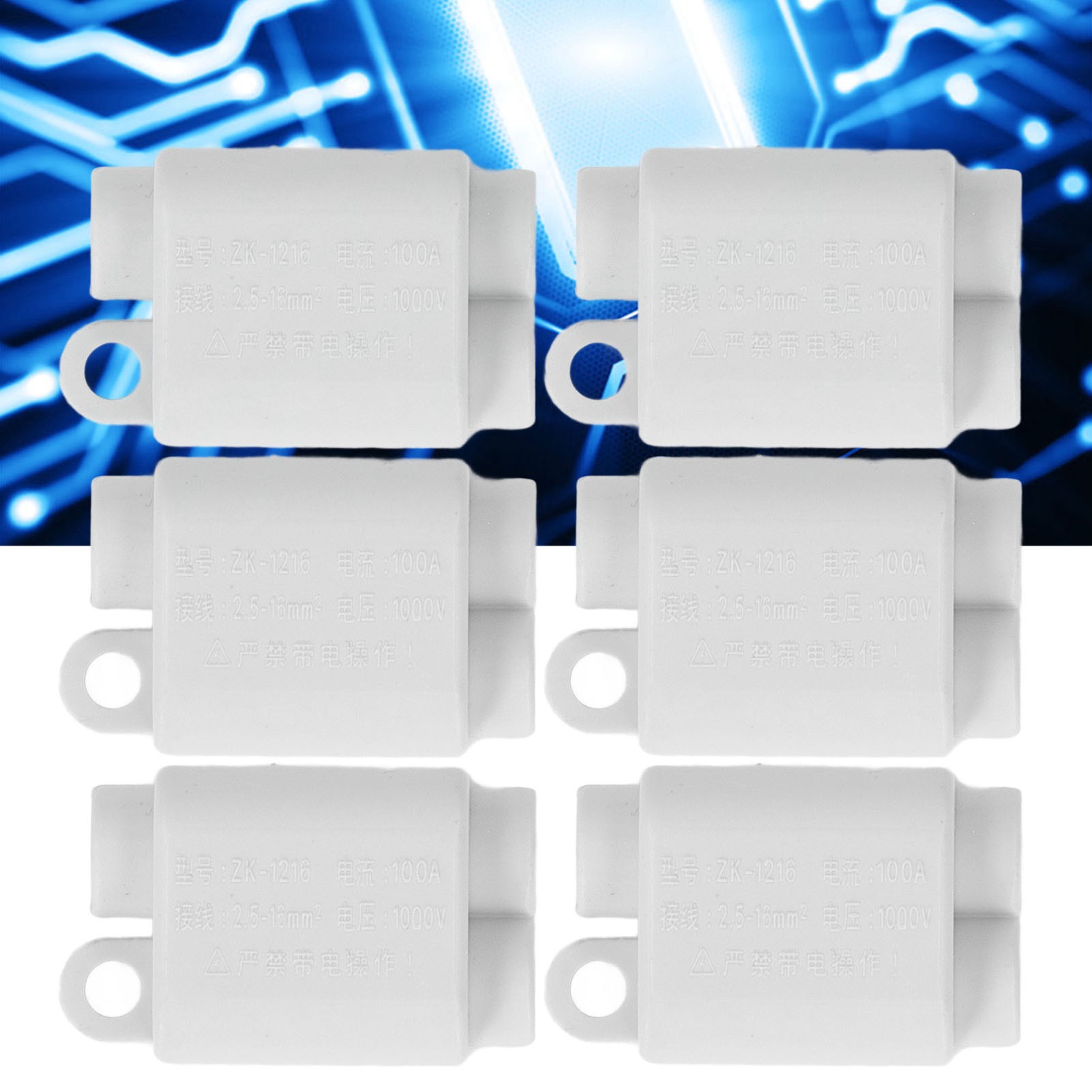 6 Stück T-förmiger Drahtverbinder-splitter 1000v 100a Hochleistungs-schnellverbinder Ohne Bruchgefahr Zk-1216.