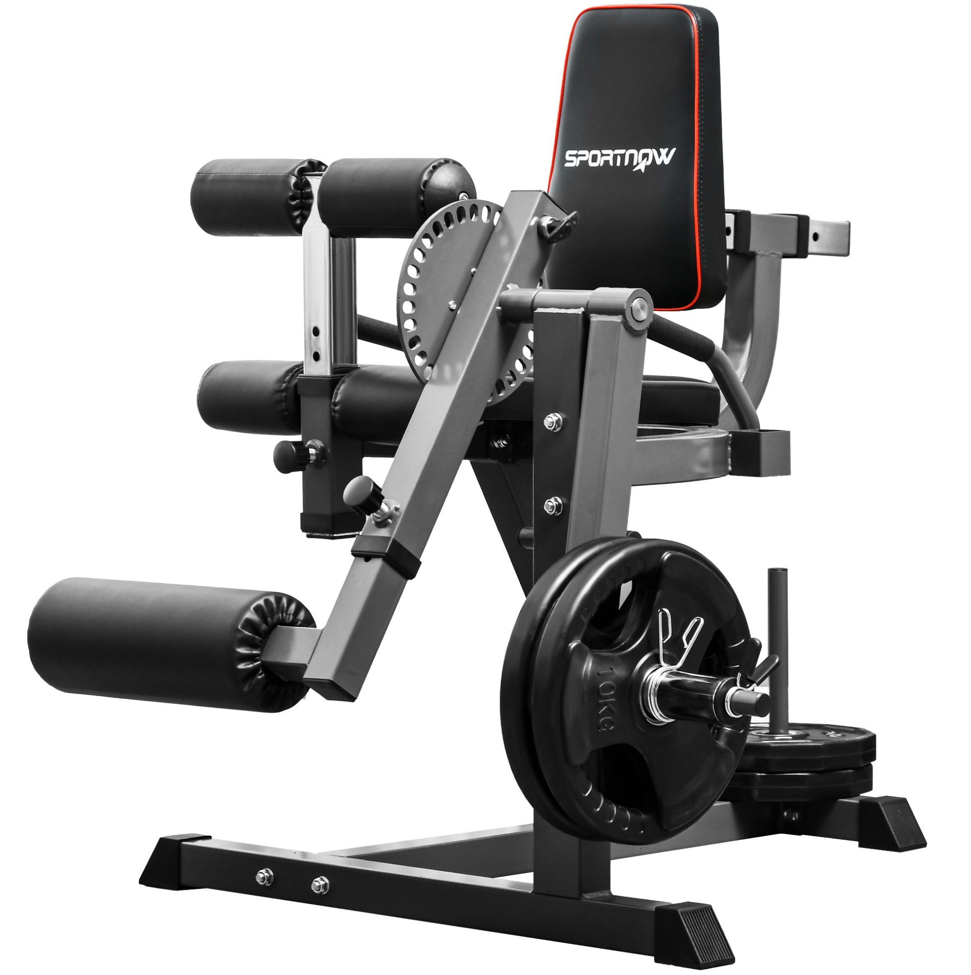 Verstellbare Leg-extension- Und Leg-curl-maschine Aus Schwarzem Stahl