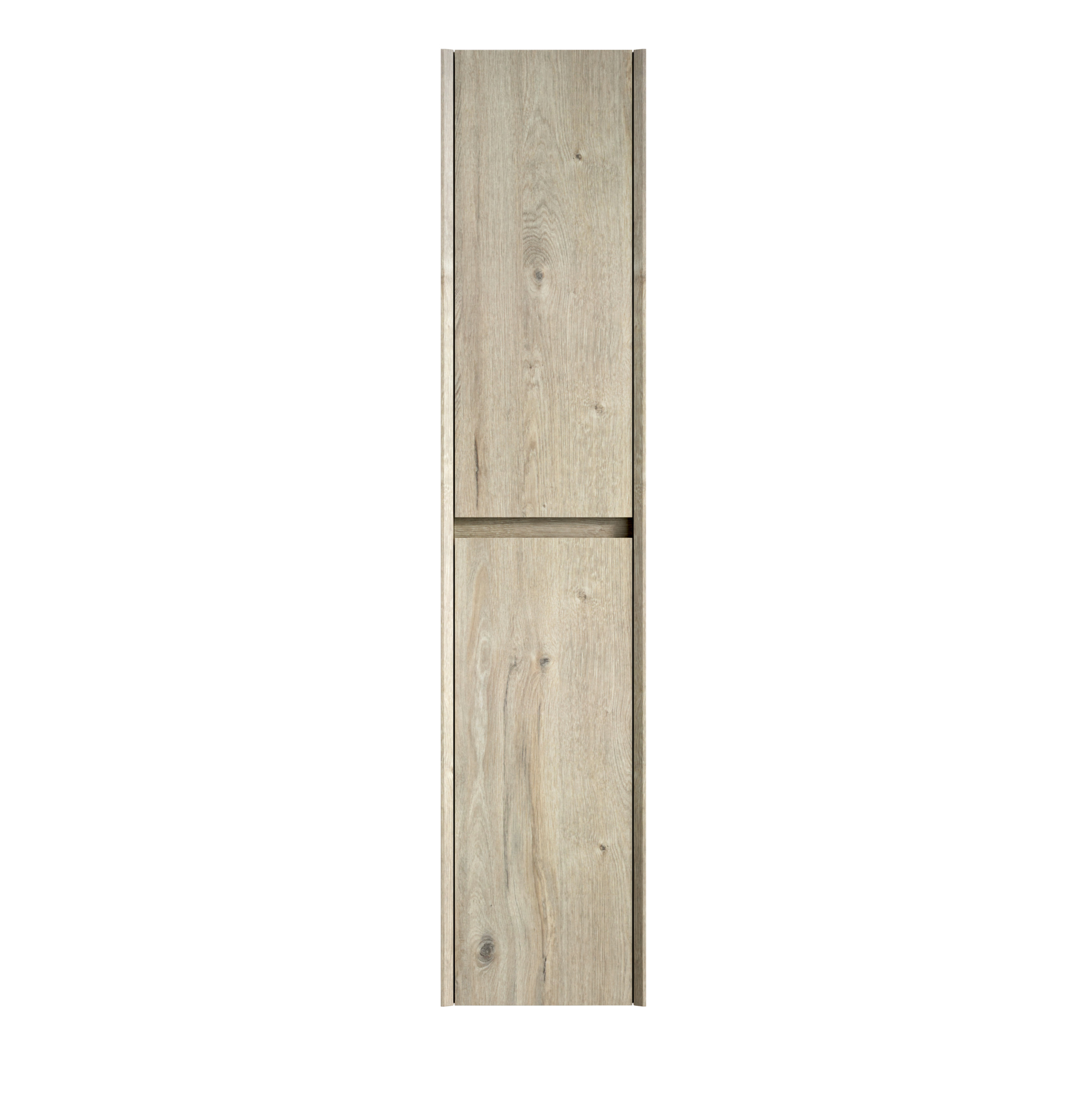 Wand-badschrank, 140 Cm Hoch, Aus Sperrholz, 2 Türen, Ecru