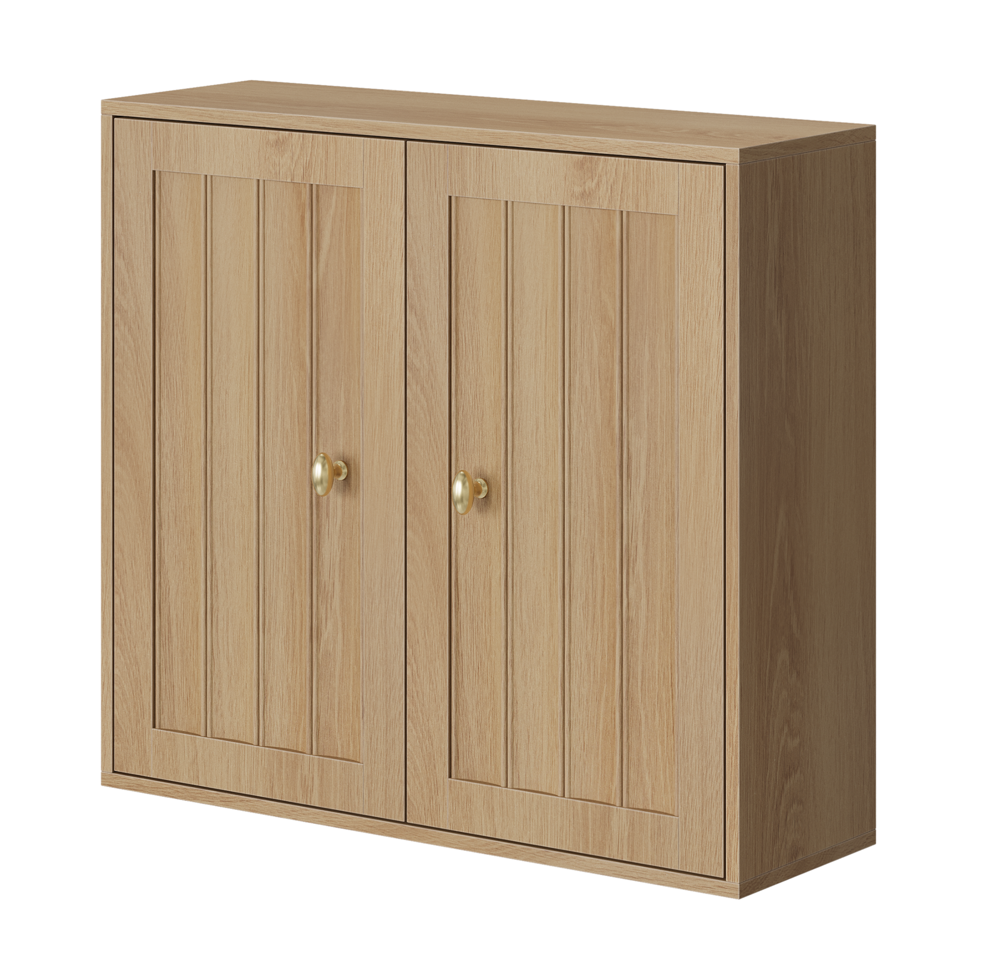 Hängender Badezimmerschrank Mit 2 Türen Aus Mdf In Eichenoptik 61,5 X 20 X 56 Cm Modenuit