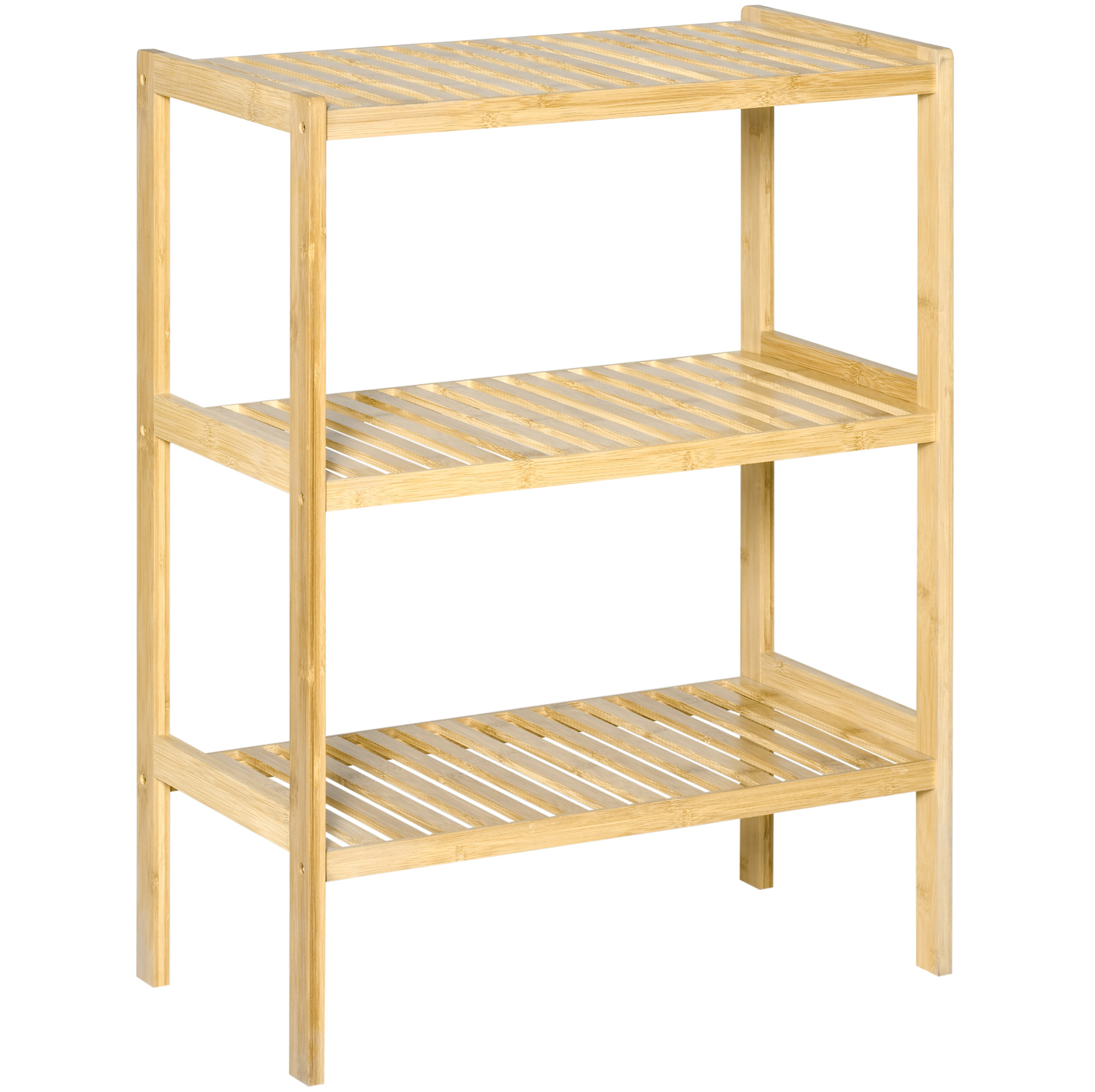 3-stufiges Badezimmerregal Aus Bambus 62 X 33 X 80 Cm