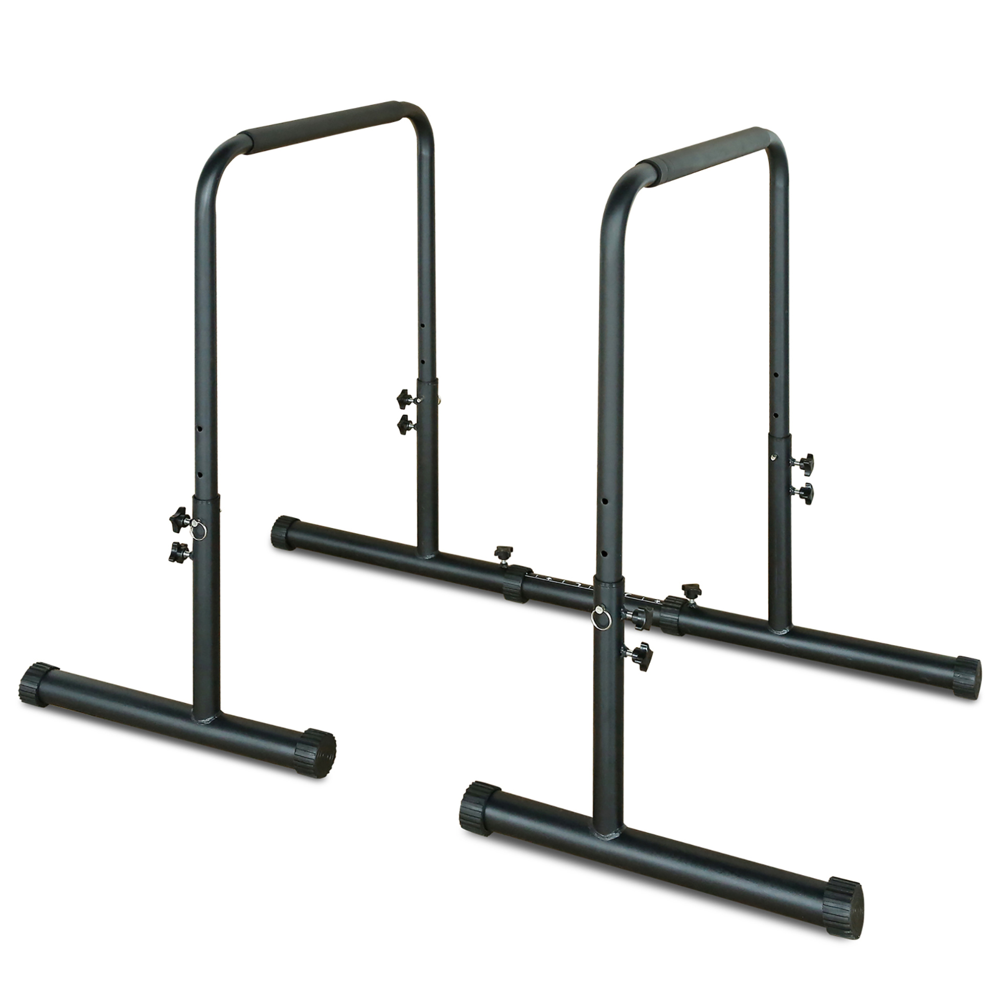 Höhenverstellbare Dip-station Aus Schwarzem Eisen, Bis 249 Kg, Für Zuhause Und Fitnessstudio