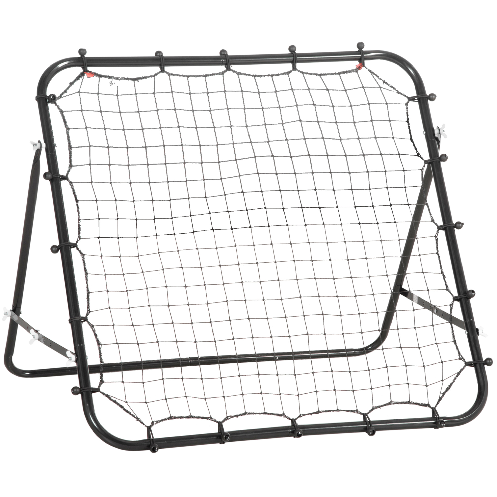 Fußball-rebounder Mit Metallrahmen Und Pe-netz 96x80x96 Cm, Schwarz Modenuit