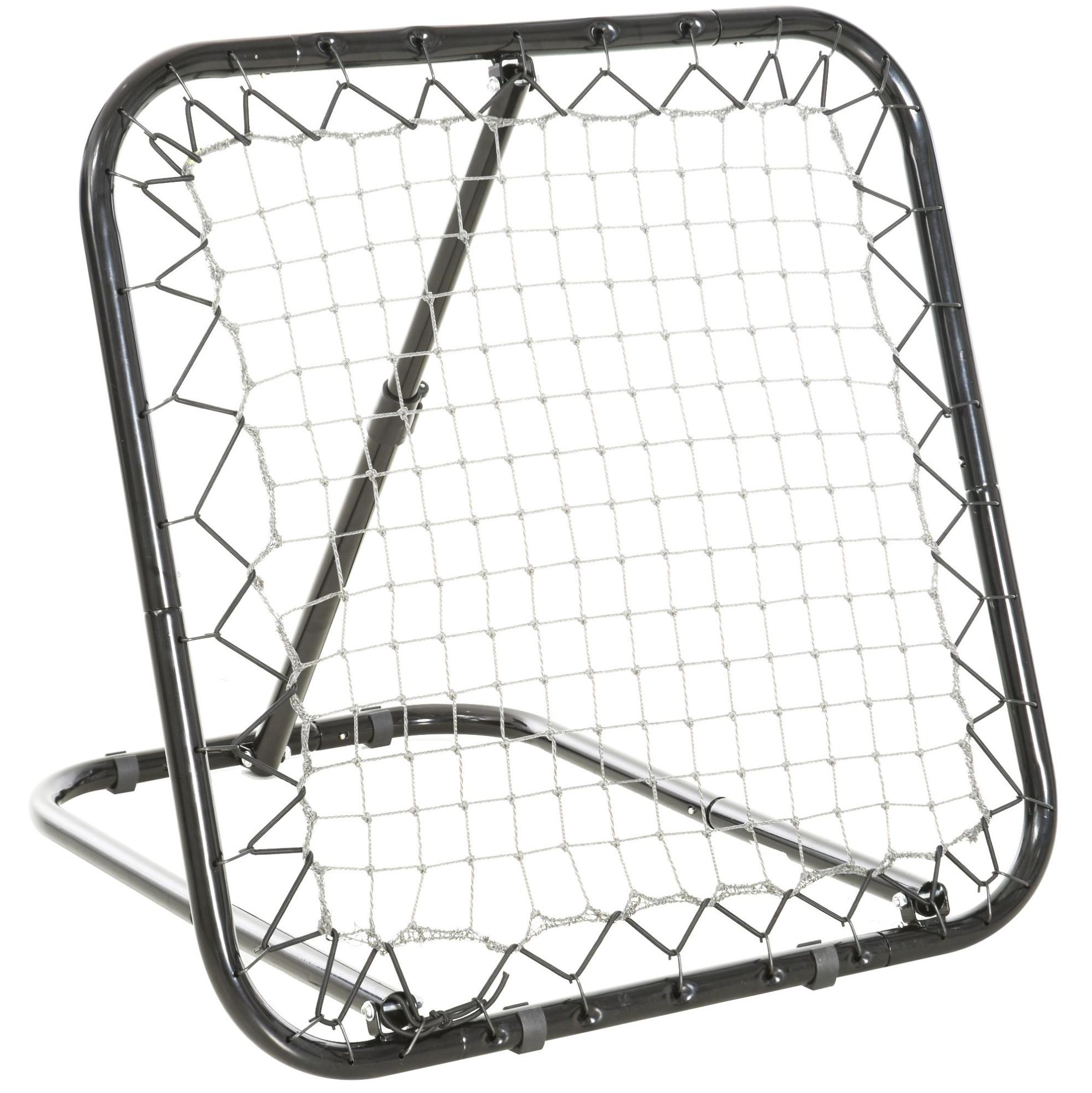 Faltbares Fußball-rückprallnetz Aus Metall, Schwarz, 78 X 84 X 65–78 Cm