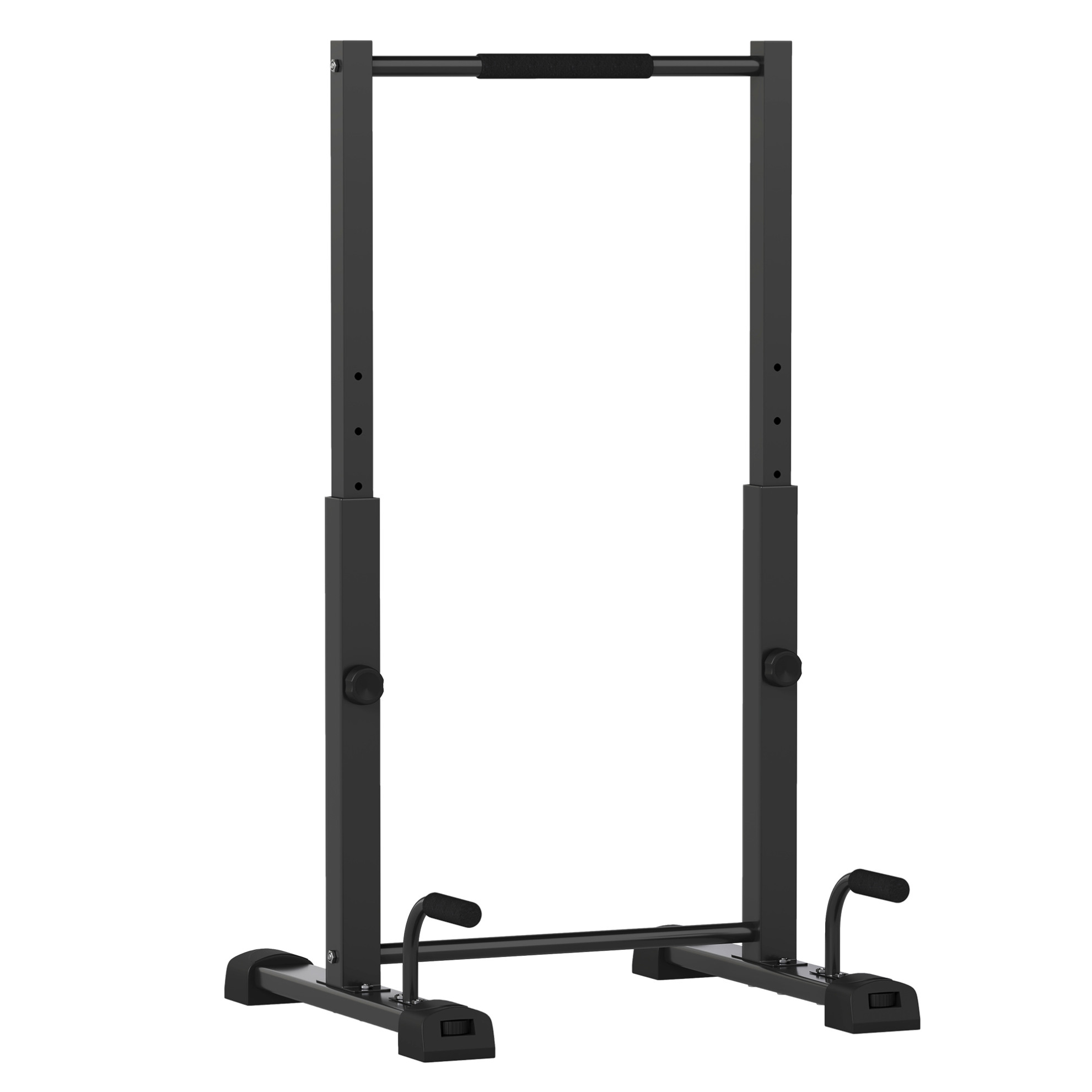 Höhenverstellbare Dip-station Aus Stahl Mit Push-up-griffen, 540 Kg, Schwarz