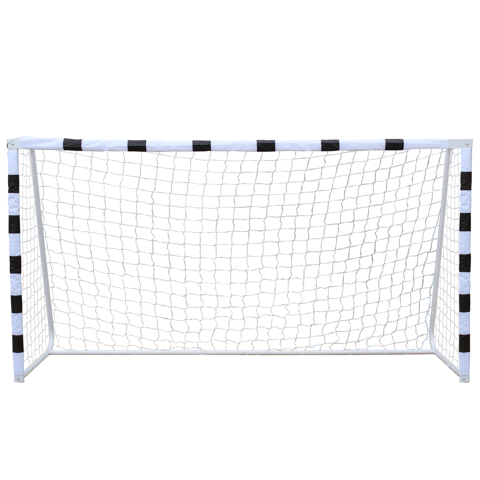 Fußballtor Für Kinder 305 X 201 Cm Mit Netz, Faltbar, Schwarz Und Weiß