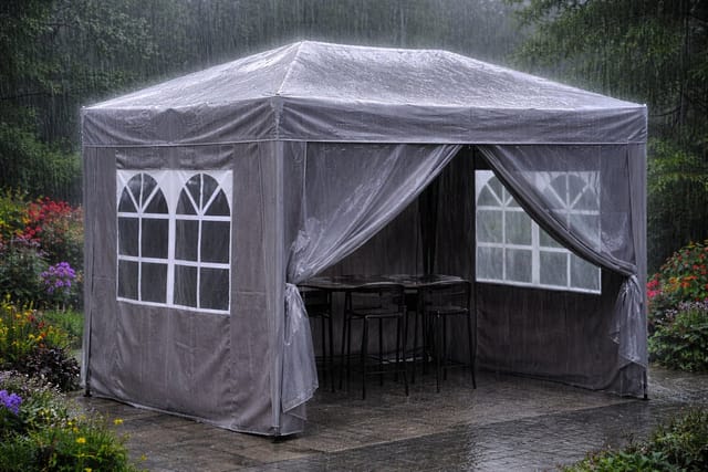 Pavillon Schutzhaube 2x3m Wasserdicht Transparent
