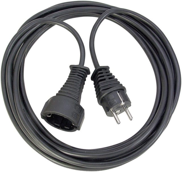 Brennenstuhl - 1165460 Strom Verlängerungskabel Schwarz 10.00 m H05VV-F 3G 1,5 mm²