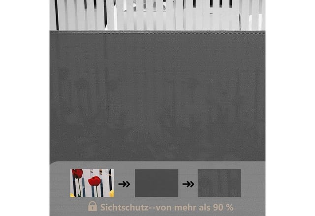 Zaunblende Tennisblende aus hdpe 180 g/m² anthrazit 1 x 20 m - Woltu