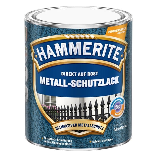 Hammerite - Metall-Schutzlack Hammerschlag Dunkelblau 250ml 5087600BaDe