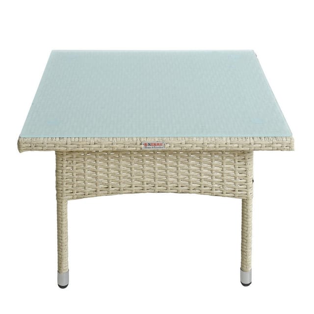 Estexo - Beistelltisch Tisch Polyrattan Gartentisch Rattantisch Rattan Balkontisch Beige