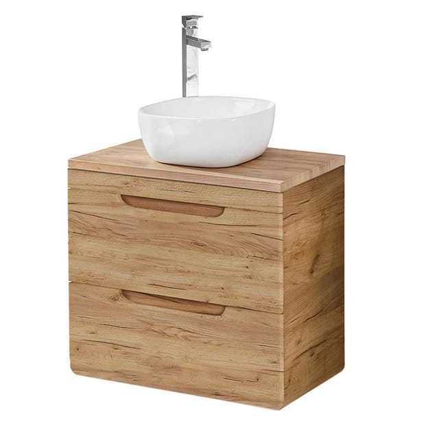 Lomadox - Waschtischunterschrank 60 cm LUTON-56-CRAFT, Wotan Eiche Nb. Nb., b/h/t ca. 60/59/46 cm