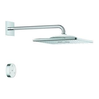 Kopfbrauseset Rainshower SmartConnect 310 Cube, 2 Strahlarten, Brausearm 422mm, 3bar, 7,5l/min, Chrom - Grohe