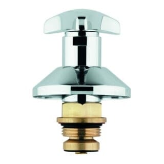 Oberteil, dn 25, für UP-Ventile 1', Trecorn-Griff, Schubrosette, Markierung Blau, Chrom - Grohe