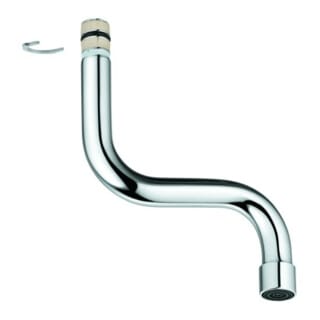Grohe Auslauf Chrom schwenkbar, Ausladung 113mm für Eurosmart Einhand-Spültischbatterie Wandmontage